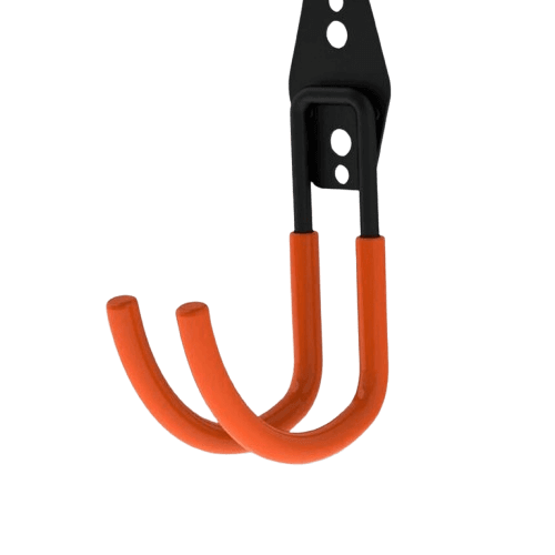 Metal holder in black and orange