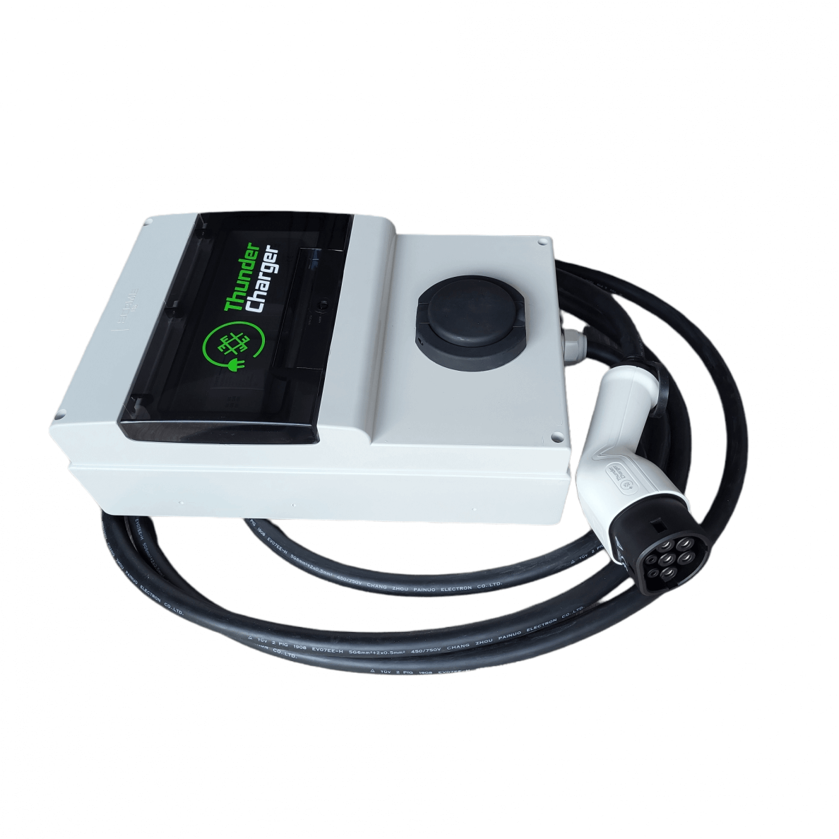 Charging station 3 Phase, 22 kW with Type 2 socket and separate Type 2 cable 5m long