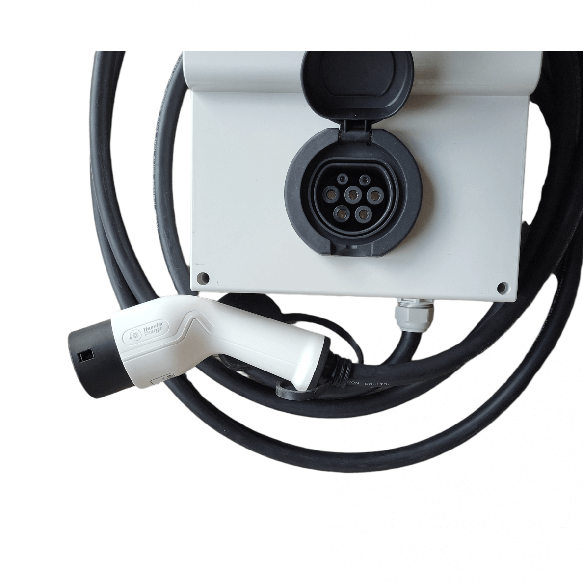 Charging station 3 Phase, 22 kW with Type 2 socket and separate Type 2 cable 5m long