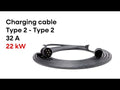 Charging cable Type 2 - Type 2 ( 32A, 3 Phases, 22KW ) - 10M