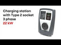 Charging station 3 phase , 22Kw with type 2 socket + balance power regulation