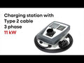Charging station 3 phase , 11Kw with type 2 cable 5m + balance power regulation