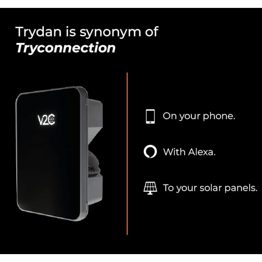 evchargershop Charging station V2C Trydan charging station 22kW with display, 3 phase, Type 2 plug, dynamic balancing