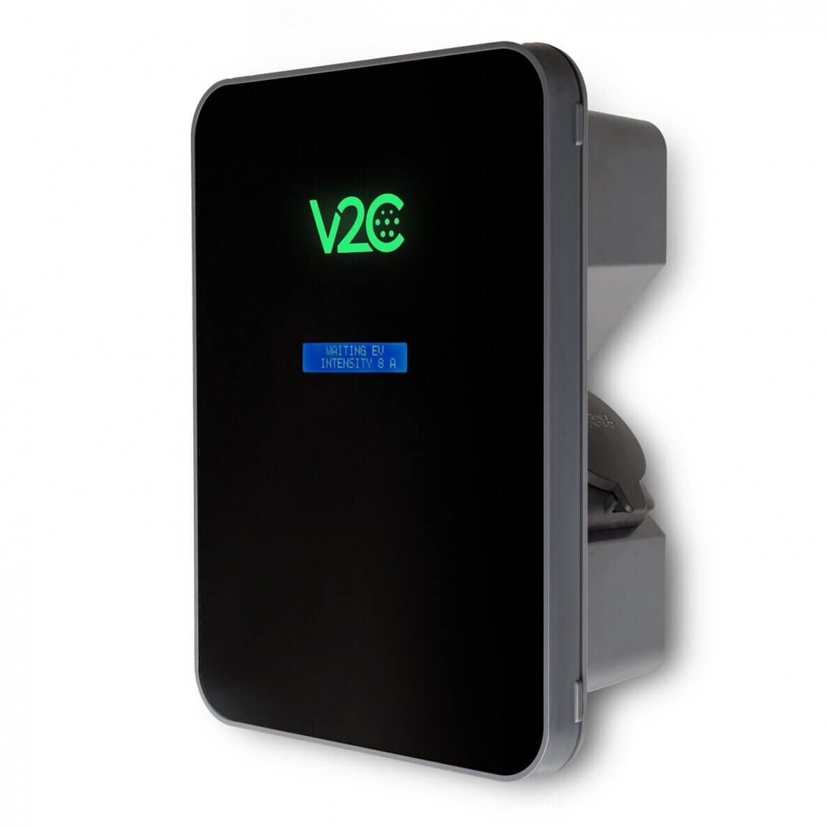 V2C Trydan charging station 22kW with display, 3 phase, Type 2 plug, dynamic balancing
