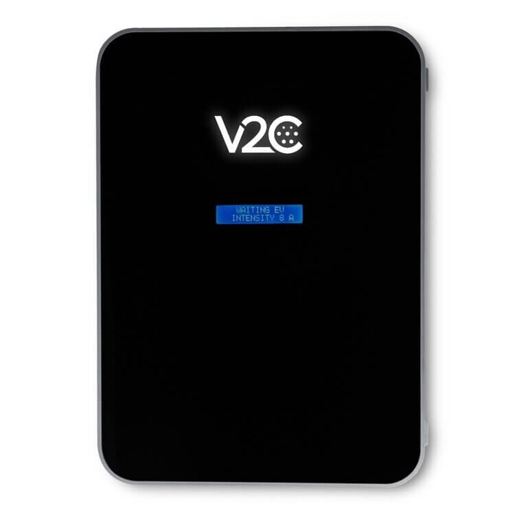 V2C Trydan charging station 22kW with display, 3 phase, Type 2 plug, dynamic balancing