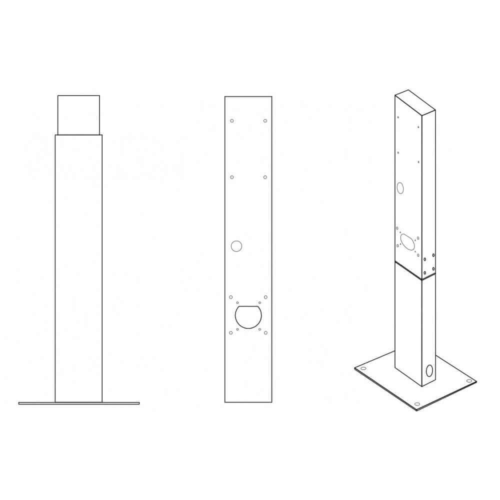 Rack for charging stations