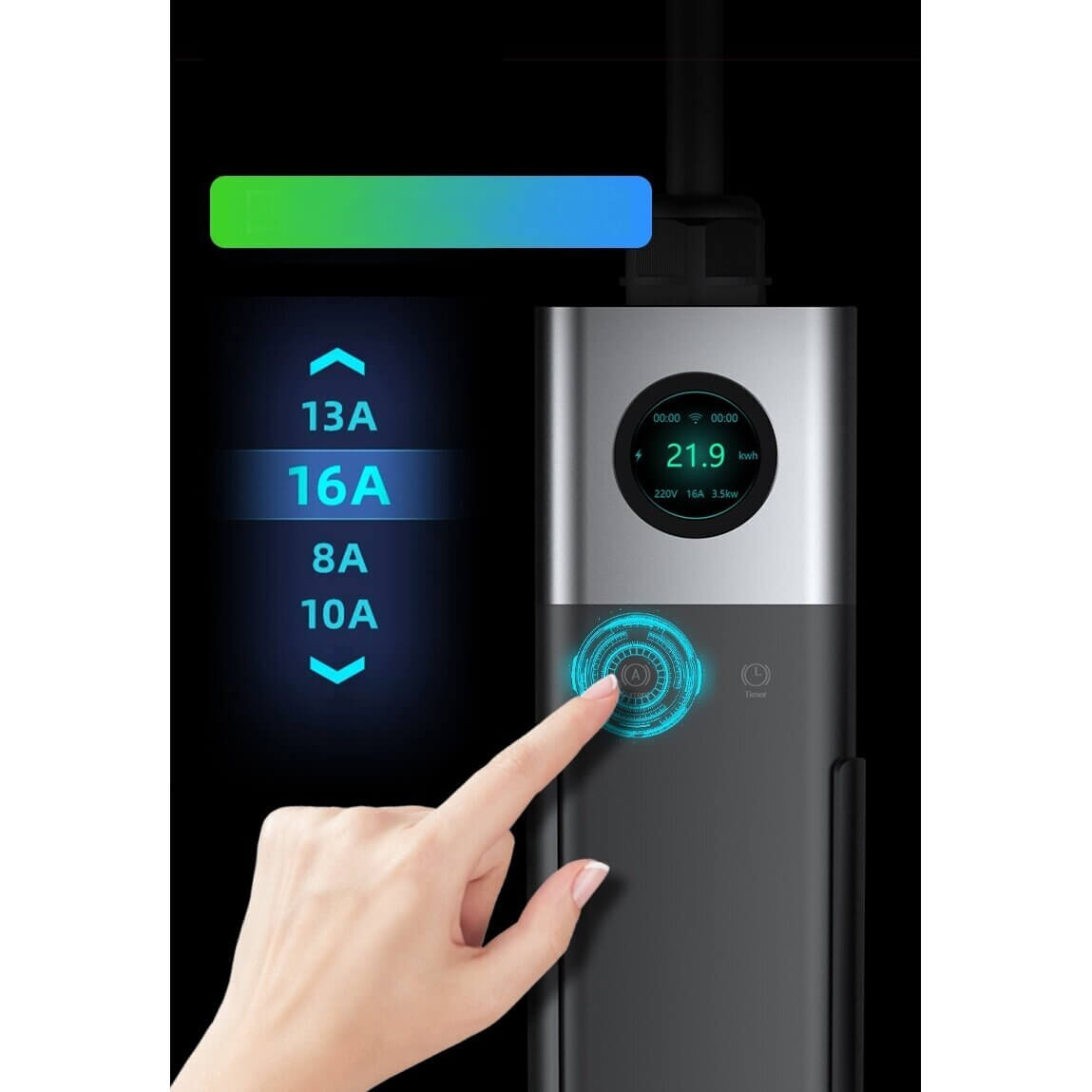 Charging cable 220V - Type 2 ( 16A, 1 phase 3,3 kW) with Wi-Fi function