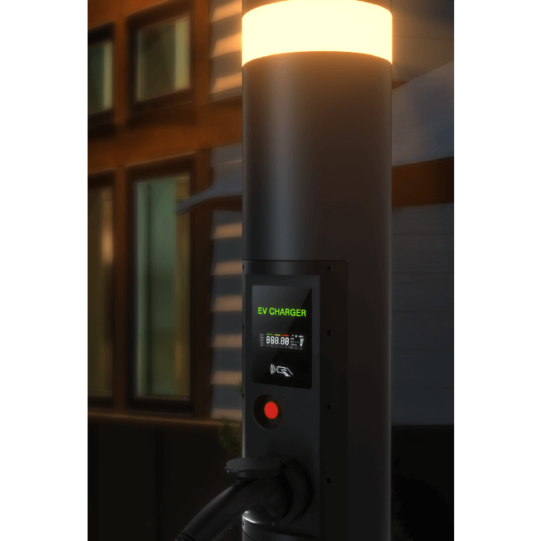 EcoPillar 2x22kW charging station with OCPP protocol, Wi-fi control