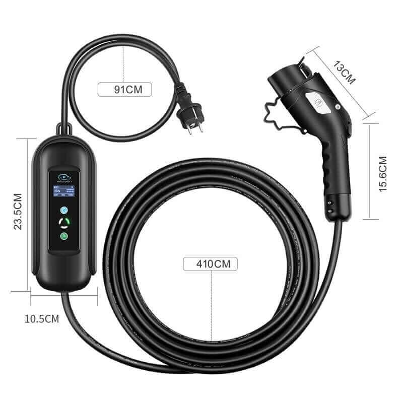 Charging cable 220V - Type 1 ( 16A, 1 phase 3.6 kW) with time function