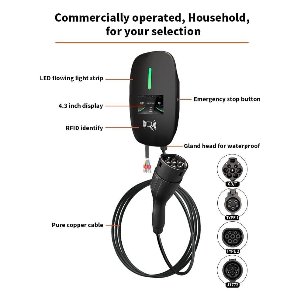 evchargershop Charging station Charging Station 22kW with App and 5m Type 2 Cable, Eligible for Government Grant