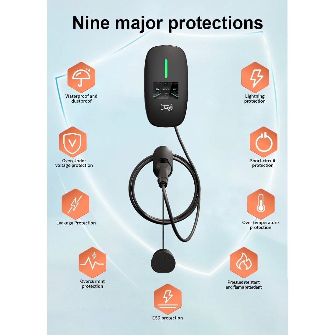 evchargershop Charging station Charging Station 22kW with App and 5m Type 2 Cable, Eligible for Government Grant