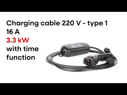 Charging cable 220V ( 16A, 1 phase 3.6 kW) with time function
