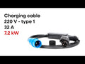 Charging cable 220V ( 32A, 1 phase 7,2 kW)