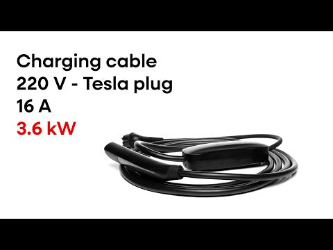 Domestic charging cable for a Tesla USA model ( 16A, 1 phase 3.6 kW)