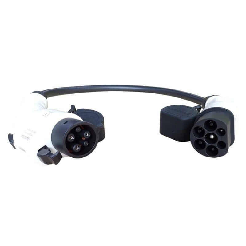 Type 1 - Type 2 adapter with cable, 32A (for cars with Type 1 connector)