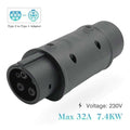 Type 1 - Type 2 adapter without cable, 32A